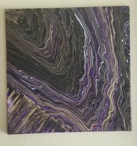 NEU - Original Acryl Gemälde, Fluid Art, Abstrakt, Wandbild, Farbe Dekoration - Bild 1 von 6