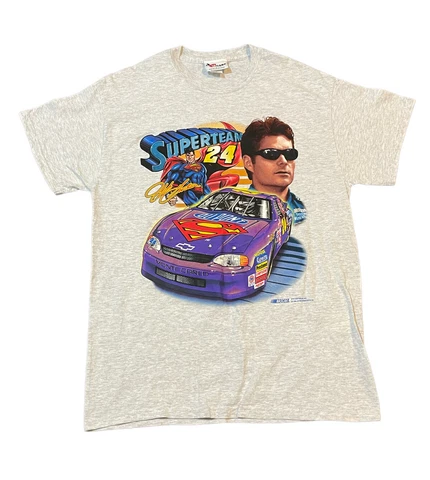 Vintage 1999 Chase NASCAR Jeff Gordon #24 Superteam Gray T-Shirt Size Large Cover