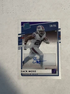 2020 Donna’s Clearly Rated Rookie Zach Moss Auto /25 - Picture 1 of 2