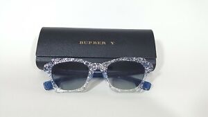 Burberry Women Sunglasses Blue Glitter B 4283-F 3772/4L Made Italy