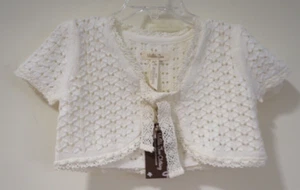 NWT Matilda Jane Enchanted Garden Marietta Crochet-Trimmed Sweater Shrug Size 10 - Picture 1 of 6