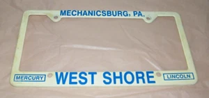 Cornice targa vintage West Shore Lincoln Mercury Mechanicsburg PA. rivenditore - Foto 1 di 3