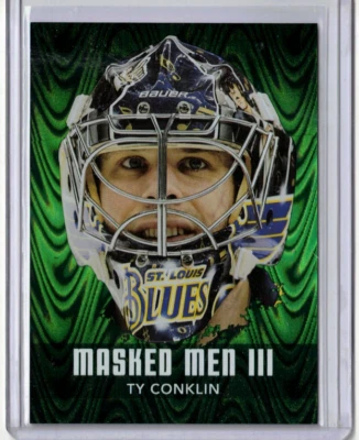 TY CONKLIN 10/11 ITG BTP Pipes Masked Men Mask III #MM-15 Hockey Card Insert - Image 1 of 2