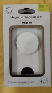 PopSockets MagSafe PopWallet, Stand, PopGrip Cell Phone Grip - Blanc Fresh