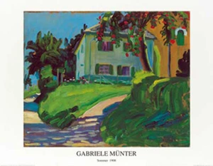 Münter, Gabriele Sommer 1908 Haus Apfelbaum Grösse 90x70 Kunstdruck Artprint - Bild 1 von 1