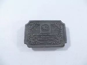 Vintage Bellwood Druckerei 1.000.000 Safe Man Hours Metall Gürtelschnalle USA - Bild 1 von 4