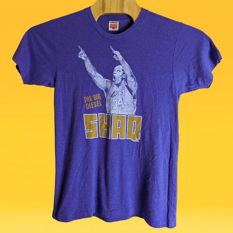 Homage Shaq Big Diesel Distressed design TShirt Lakers Cover