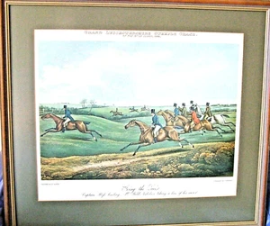 Vintage Art-Henry Alken 'GOING THE PACE' from engraving 55cmx49cm Horse Racing - Picture 1 of 4