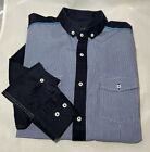 Galileo Men’s Slim Fit Size XL 43/44 Button Up Long Sleeve Shirt Blue EUC