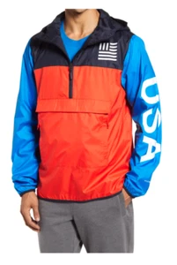Giacca Olimpica The North Face IC CON CAPPUCCIO USA Rosso Fuoco Blu UK S Unisex - Foto 1 di 6