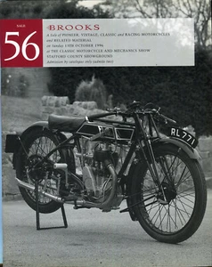 Catálogo de subasta Brooks n.o 56 motocicletas en Stafford 1996 - Imagen 1 de 1