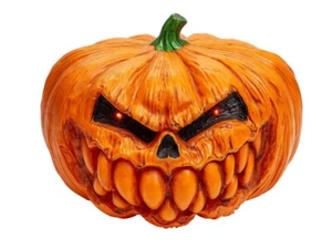 Efecto de sonido de calabaza de Halloween de plástico iluminado 12" utilería de miedo Jack O linterna - Imagen 1 de 2