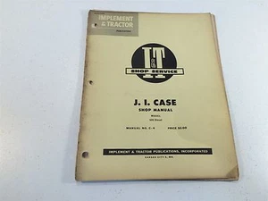 Vintage 1955 Implement & Tractor Shop Manual- JL Case Model 500 Diesel - Picture 1 of 9