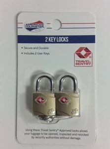 American Tourister 2 Benutzerschlüssel - Metallic GOLD - NEU Travel Sentry - Bild 1 von 2