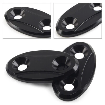 US Rearview Mirror Block Off Base Plates Cover For BMW S1000RR 2009-2018 Black Foto 1 de 4