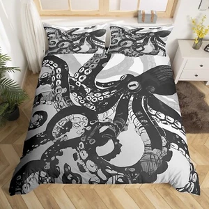 Feelyou Set di Biancheria da Letto Polpo Ocean Kraken Copripiumino per Bambini Bambini Adolescenti... - Foto 1 di 5