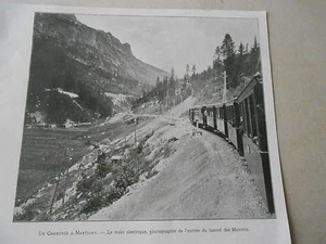 Chamonix à Martigny Le Train électrique Tunnel des Montets Image Print 1908 - Picture 1 of 1
