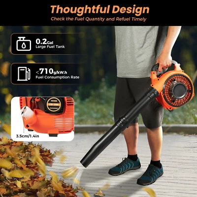 Handheld Leaf Blower Gas Powered 2-Stroke Commercial Heavy Duty Grass Yard Clean - Image 1 of 4