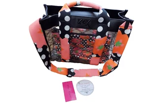 Betsey Johnson XOCLEARS Clear Tote Bag & crossbody Set BOLD Black Orange Floral - Picture 1 of 12