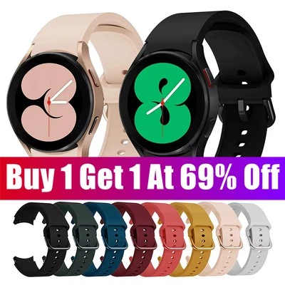 For Samsung Galaxy Watch 7/6/5/4/FE 40/44/47mm Sport Silicone Watch Band Strap - Image 1 of 4