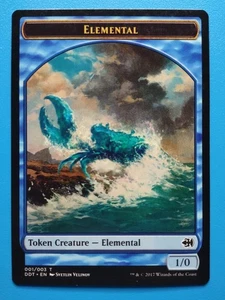 MTG 1x Token Elementale quasi nuovo Duel Deck Merfolk vs Goblins Magic Blue 0/1 - Foto 1 di 2