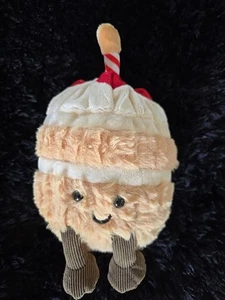 Geburtstagstorte Plüsch Erdbeere Puppe Spielzeug - Bild 1 von 6