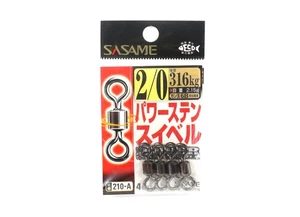Sasame 210-A Power Stain Swivel Smooth Spin Black Size 2/0 (0914) - Picture 1 of 6