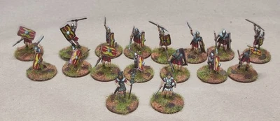 Soldatini Esci-1/72 Romani 10^ Legione  Plastic Painted 17 Pz Metal Bases - Immagine 1 di 4