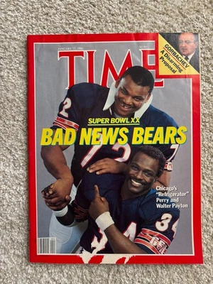 Time Magazine January 27, 1986 Super Bowl XX Bad News Bears 1985 Walter Payton - Image 1 of 3