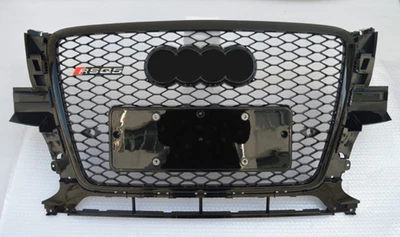 Parrilla de parachoques de malla de panal negra brillante estilo RSQ5 para Audi Q5 2009-2012 Foto 1 de 2