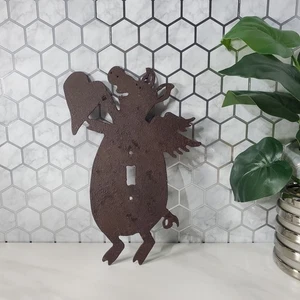 Rosmarin Pozzi Franzetti 1991 Metall fliegendes Schwein Lichtschalter Platte Abdeckung - Bild 1 von 14