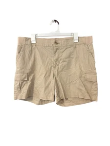 Lee Shorts Womens Size 16 Regular Cargo Khaki Mid Rise Comfort Waistband Stretch - Picture 1 of 4