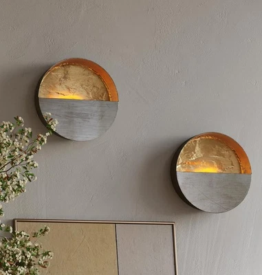 NativeSkins Eclipse Metal Wall Candle Holder Sconce Decoration - Set of Two Han - Image 1 of 4