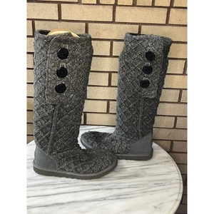 Botas altas de punto con botones Ugg Australia para mujer gris carbón talla 9 - Imagen 1 de 6
