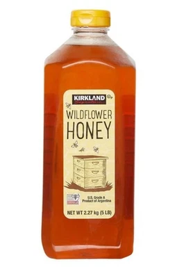 New Kirkland Wildflower Argentina Kosher Honey - USA Grade A, 5 lbs Sweet Bottle - Image 1 of 4