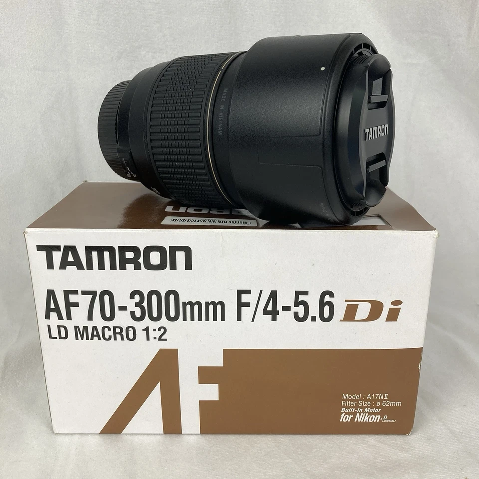 Tamron AF70-300mm f/4.0-5.6 Di A17NII Lens for Nikon DSLR w/ Lens Protector - Image 1 of 4