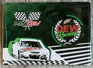 Mountain Dew Racing 12 x 17 Embossed Licensed Novelty Metal Sign New - Picture 1 of 2