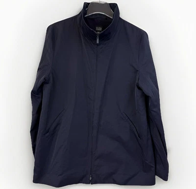 Chaqueta Eileen Fisher Negra Algodón Nylon Cuello Soporte Mujer Pequeña Forrada de Vellón Foto 1 de 4