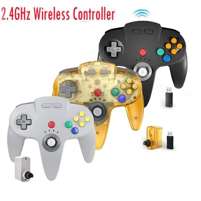 Wireless N64 Controller for Nintendo 64 Console Switch PC Windows w/ Rumble Pak - Image 1 of 4