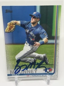 2019 Topps Billy McKinney #685 Toronto Blue Jays Texas Rangers SIGNED - Picture 1 of 2