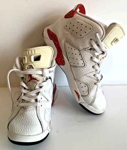 Scarpe Nike Air Jordan 6 retrò bianche e rosse University DV3605 162 taglia US 13C