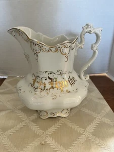 Vintage/Johnson Brothers/England /large /gold gilded /pitcher/mint - Picture 1 of 14
