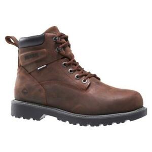 WOLVERINE Men's Waterproof Soft Toe Leather Moisture Wicking Work Boots EH wv