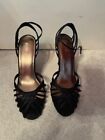 Kaliko Black strappy open toe 2 part stilleto sandals elegant women size 7 shoes