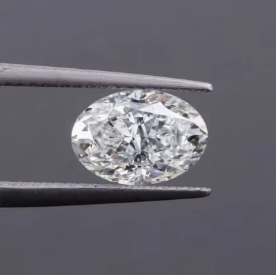 Loose CVD Lab-Grown Diamond 7 x 9 mm Oval - D Color - Clarity IF Certified - Image 1 of 4