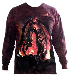 Nueva Camiseta The Mountain Fireball Dragon Manga Larga (Sm - Lg) - Imagen 1 de 2