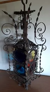 Lampadario antico portacandele appeso - Foto 1 di 21