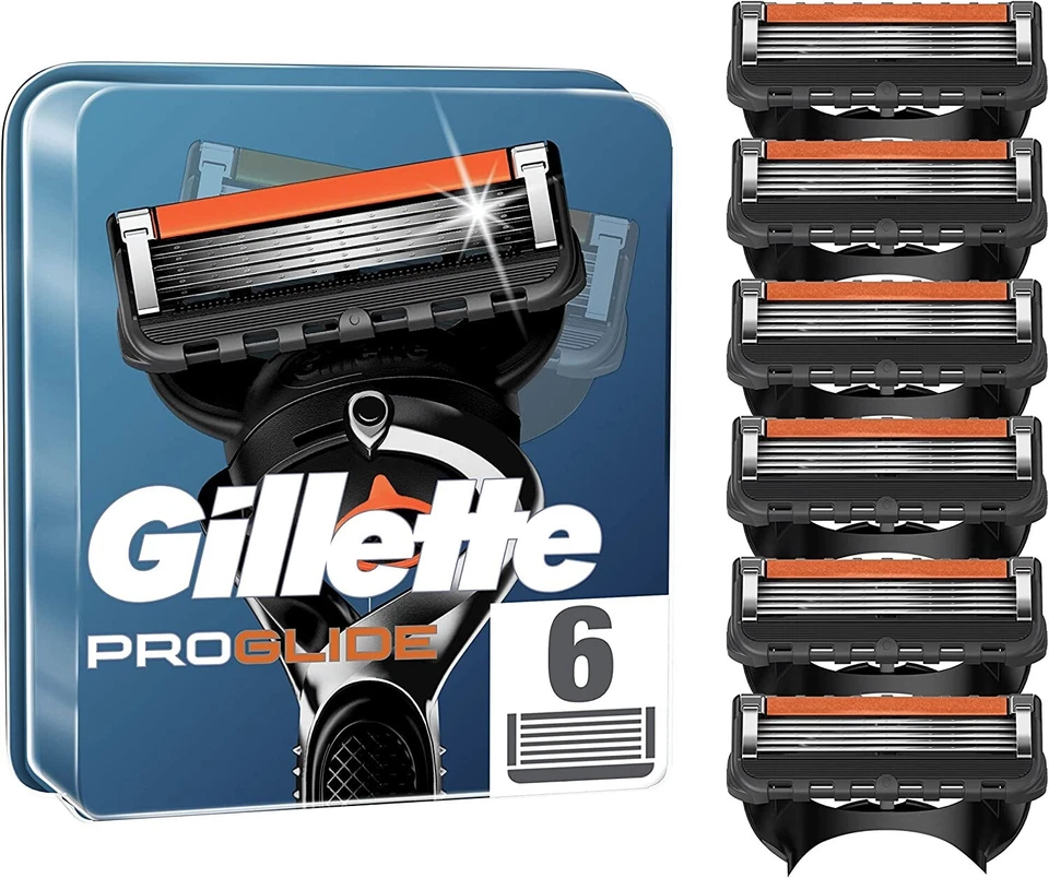 Pack 6 Lames GILLETTE Proglide Recharge de Rasoir fusion 5 Gilette 100% ORIGINAL