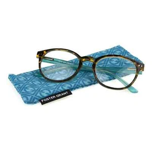 Foster Grant Round Reading Glasses with Case BRYN TEL +2.75 50/20-135 - Picture 1 of 4