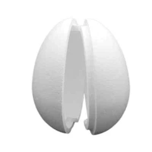 Hälften Weiß Styropor Solide Polystyrol-Eier Rund Weihnachten Dekor Basteln - Bild 1 von 1